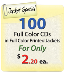 100 Full Color CDs in Full Color Printed Jackets