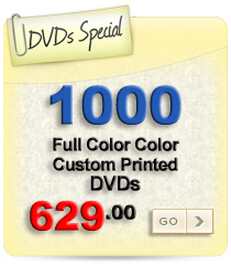 1000 Full Color DVDs in Bulk Packaging for only $599
