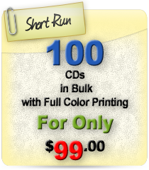 100 CDs in Bulk with Full Color Printing For Only $99
